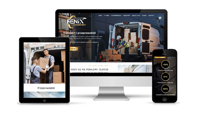 projekt strony WWW: Fenix Transport