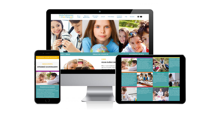 wykonanie strony internetowej: Szkoła Montessori